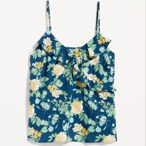 Printed Ruffled Wrap-Effect Cami Blouse for Women